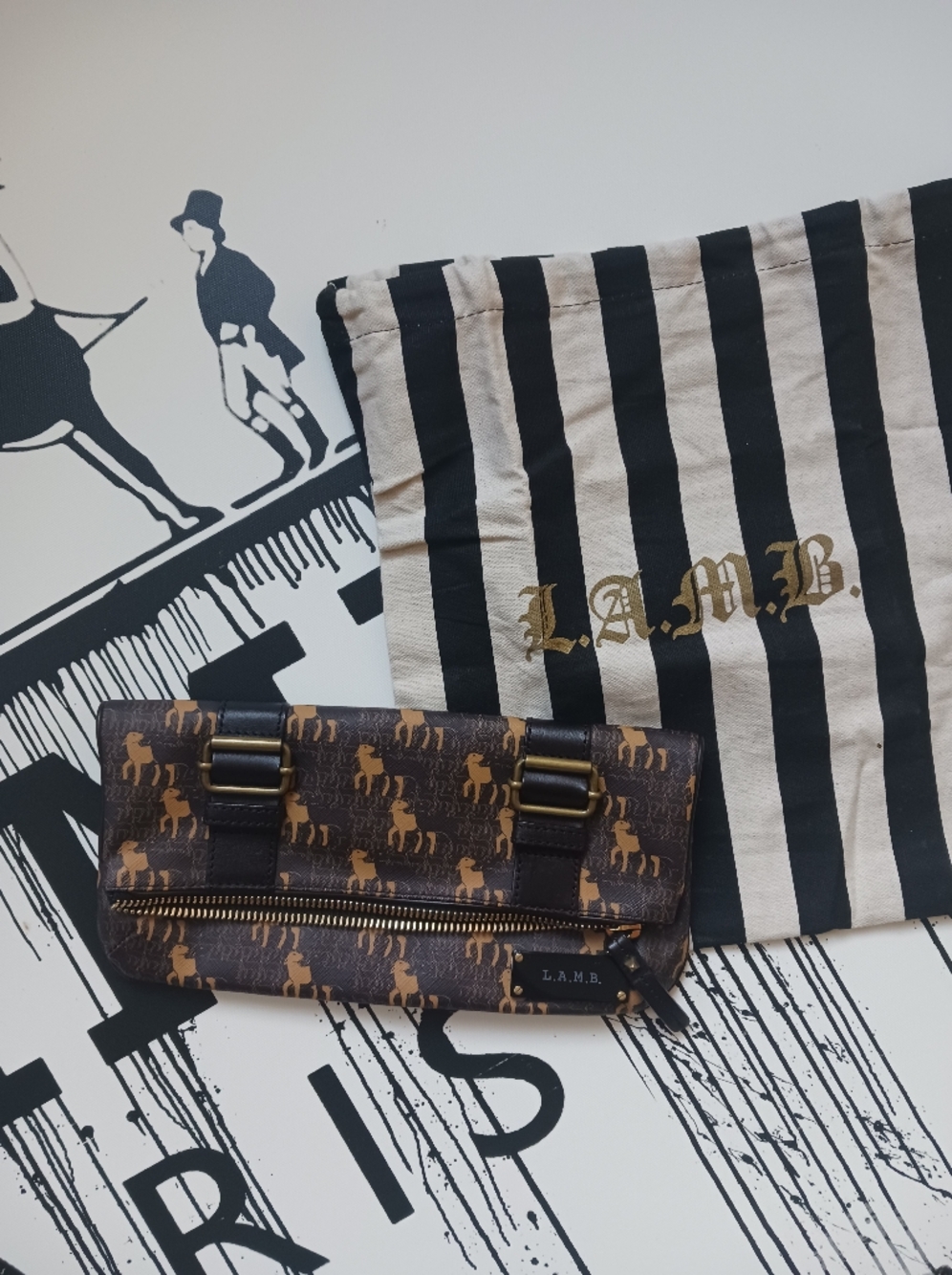 L.A.M.B. Gwen Stefani Clutch Bag+ Dust Bag
